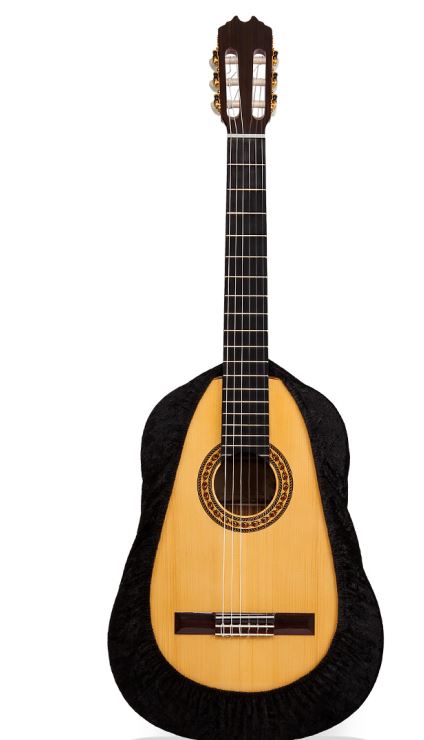 Universal Guitar Protector, shown with the Prudencio Saez Flamenco Negra